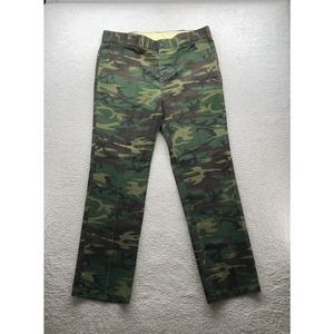 VTG Wolverine Camo Pants Mens 40x33.5 Woodland USA Made Utility‎ Airsoft Milsim